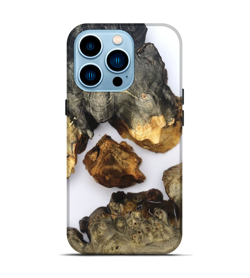 iPhone 14 Pro Wood Live Edge Phone Case - Cailyn (Clear, 827228)