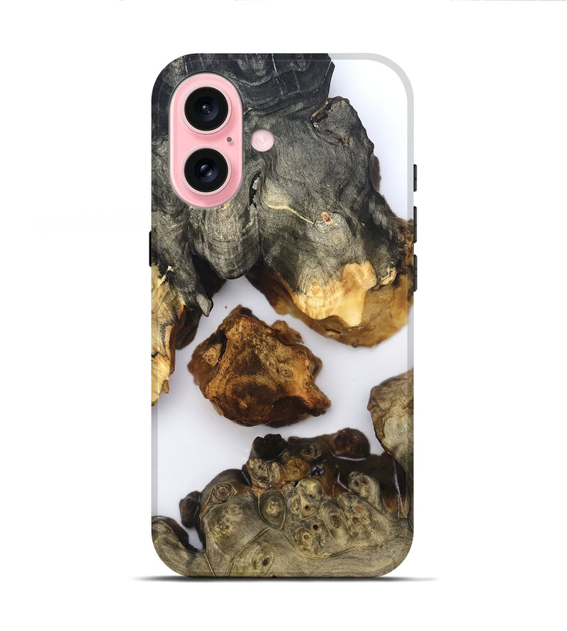 iPhone 16 Wood Live Edge Phone Case - Cailyn (Clear, 827228)