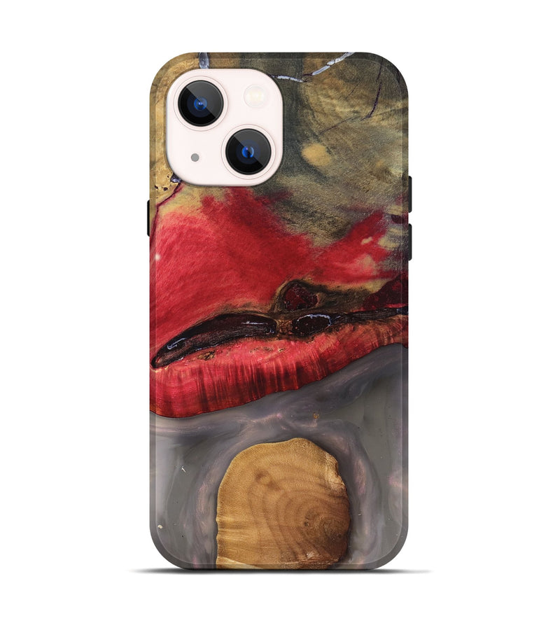 iPhone 14 Wood Live Edge Phone Case - Keaton (Clear, 827230)