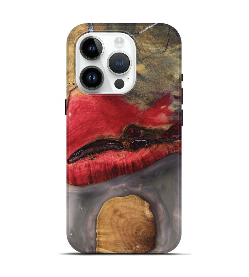 iPhone 15 Pro Wood Live Edge Phone Case - Keaton (Clear, 827230)