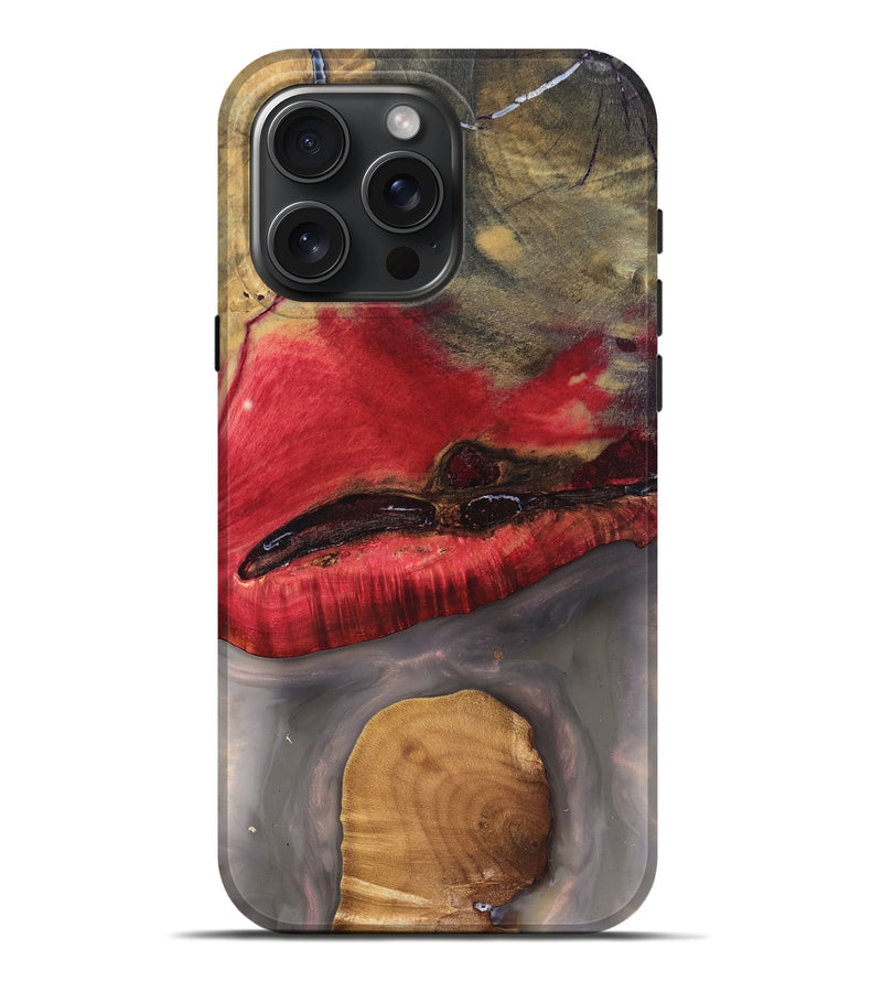 iPhone 16 Pro Max Wood Live Edge Phone Case - Keaton (Clear, 827230)