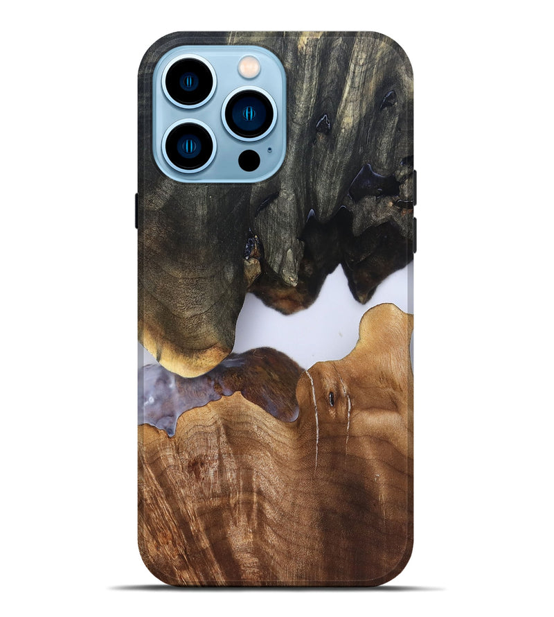 iPhone 14 Pro Max Wood Live Edge Phone Case - Simone (Clear, 827231)