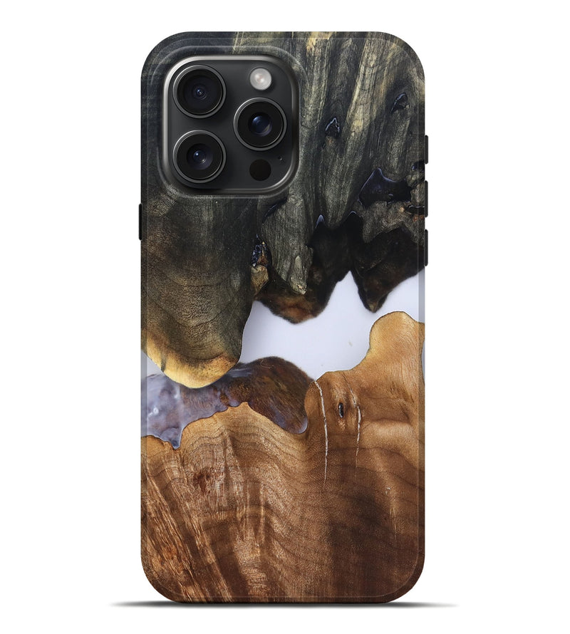 iPhone 16 Pro Max Wood Live Edge Phone Case - Simone (Clear, 827231)