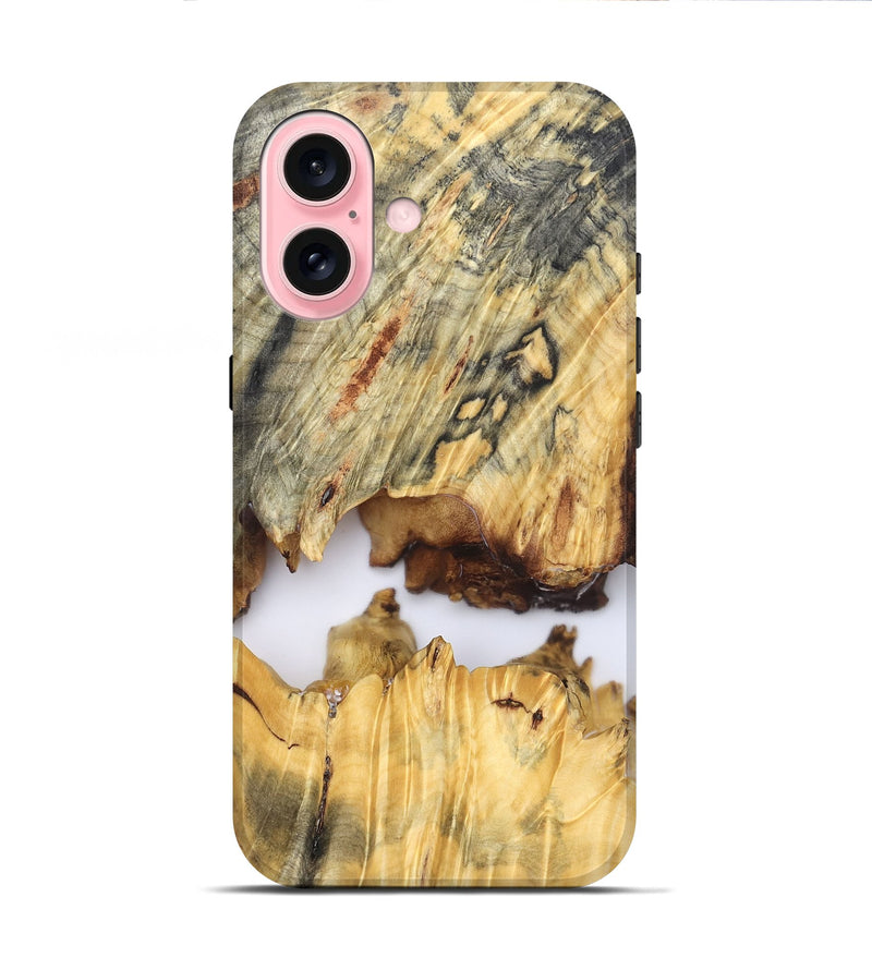 iPhone 16 Wood Live Edge Phone Case - Kip (Clear, 827232)