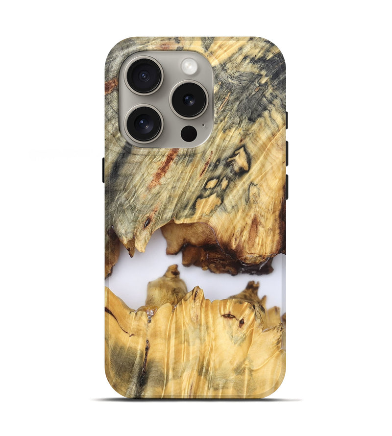 iPhone 16 Pro Wood Live Edge Phone Case - Kip (Clear, 827232)