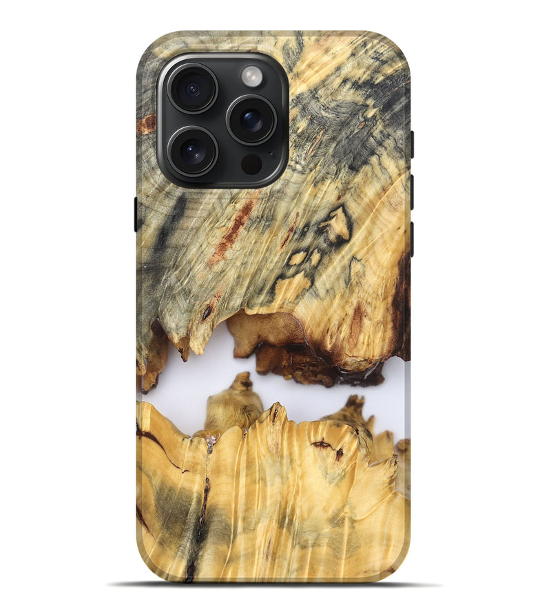 iPhone 16 Pro Max Wood Live Edge Phone Case - Kip (Clear, 827232)