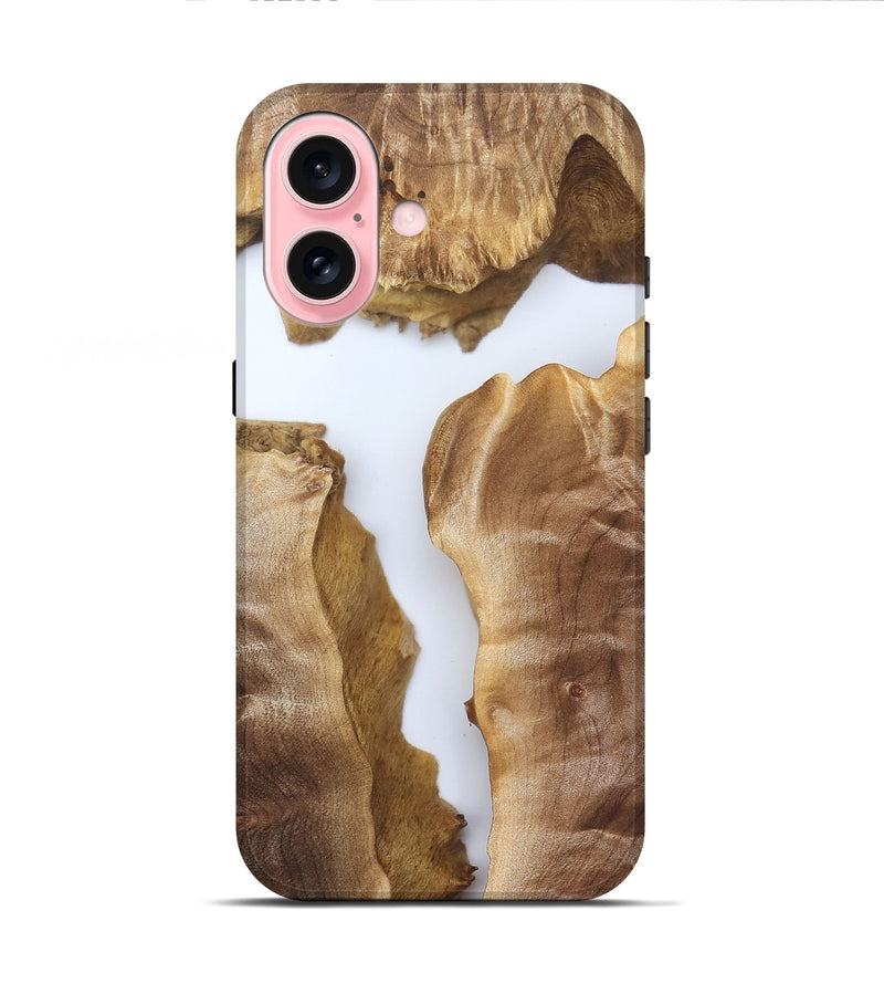 iPhone 16 Wood Live Edge Phone Case - Henery (Clear, 827236)