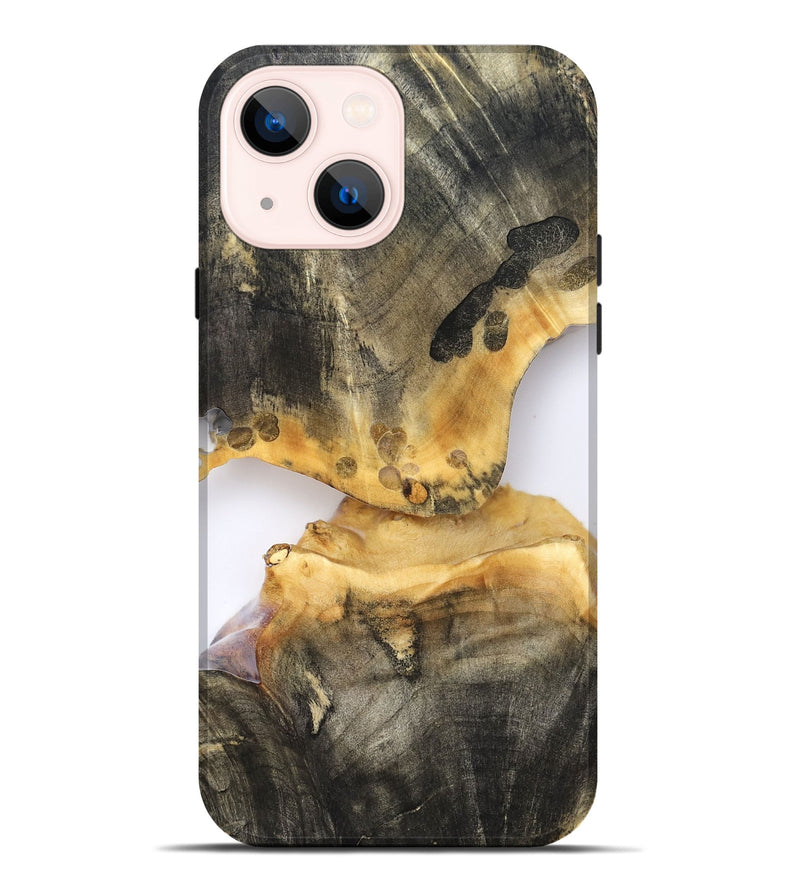 iPhone 14 Plus Wood Live Edge Phone Case - Bishop (Clear, 827237)