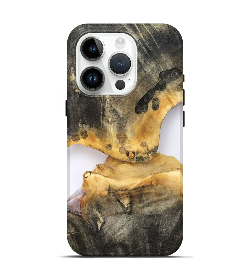 iPhone 15 Pro Wood Live Edge Phone Case - Bishop (Clear, 827237)