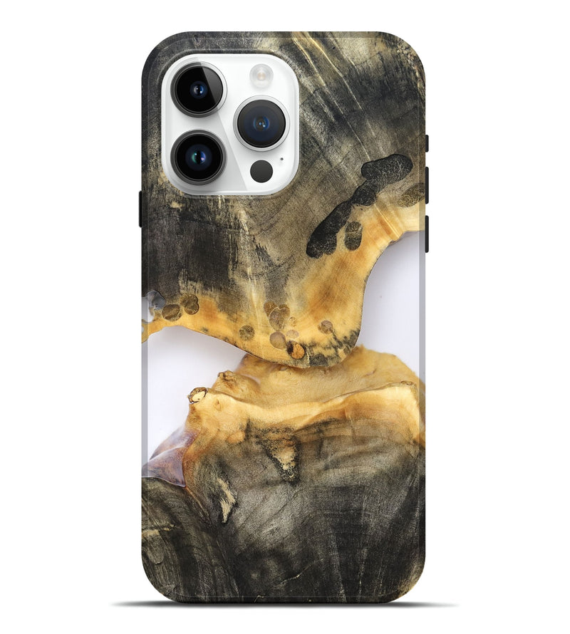 iPhone 15 Pro Max Wood Live Edge Phone Case - Bishop (Clear, 827237)