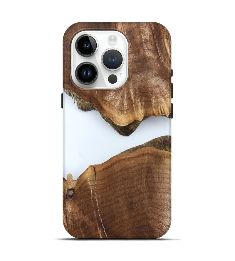 iPhone 15 Pro Wood Live Edge Phone Case - Matteo (Clear, 827241)