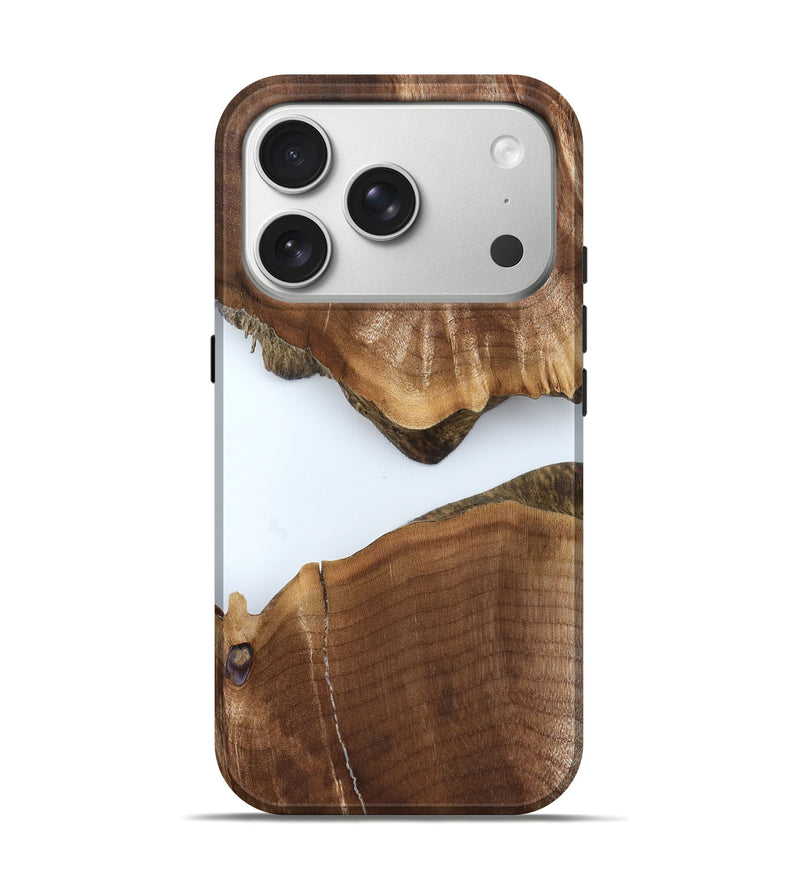 iPhone 17 Pro Wood Live Edge Phone Case - Matteo (Clear, 827241)