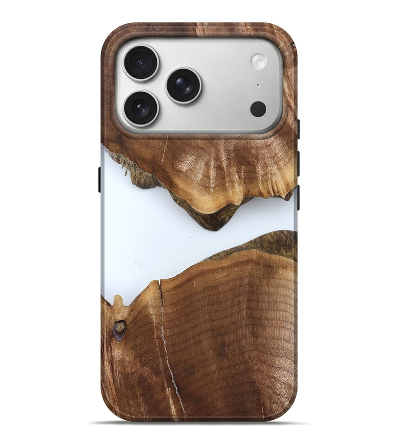 iPhone 17 Pro Max Wood Live Edge Phone Case - Matteo (Clear, 827241)