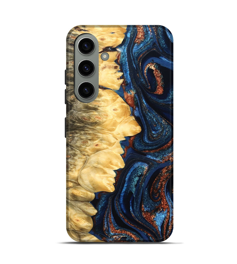 Galaxy S24 Wood Live Edge Phone Case - Lavinia (Teal & Gold, 827242)