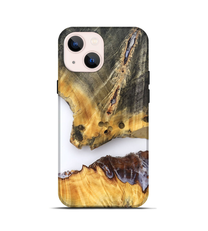 iPhone 13 mini Wood Live Edge Phone Case - Maybell (Clear, 827246)