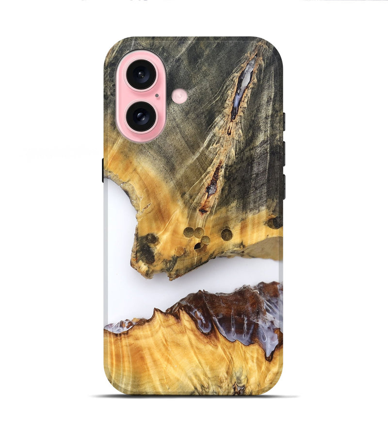 iPhone 16 Wood Live Edge Phone Case - Maybell (Clear, 827246)