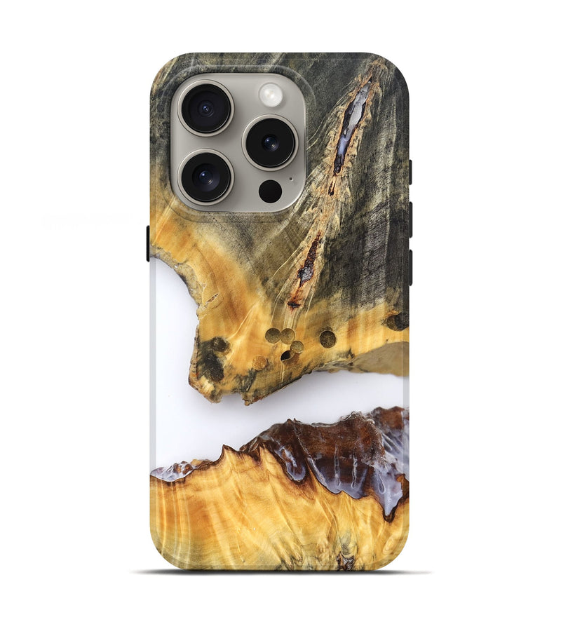 iPhone 16 Pro Wood Live Edge Phone Case - Maybell (Clear, 827246)