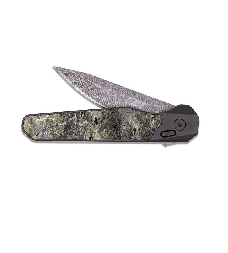 EDC Dark Damascus Wood Pocket Knife - Reilly (Wood Burl, 827254)