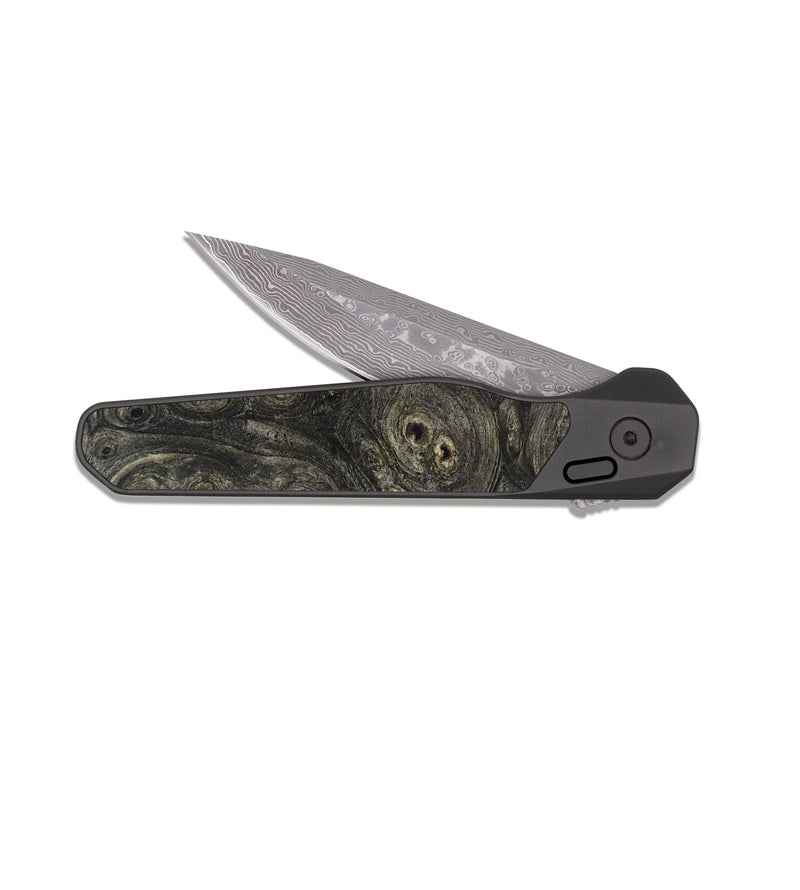 EDC Dark Damascus Wood Pocket Knife - Armando (Wood Burl, 827255)