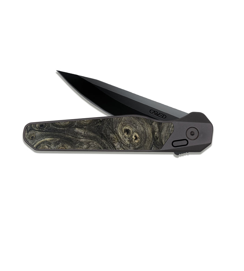 EDC Dark Slate Wood Pocket Knife - Armando (Wood Burl, 827255)