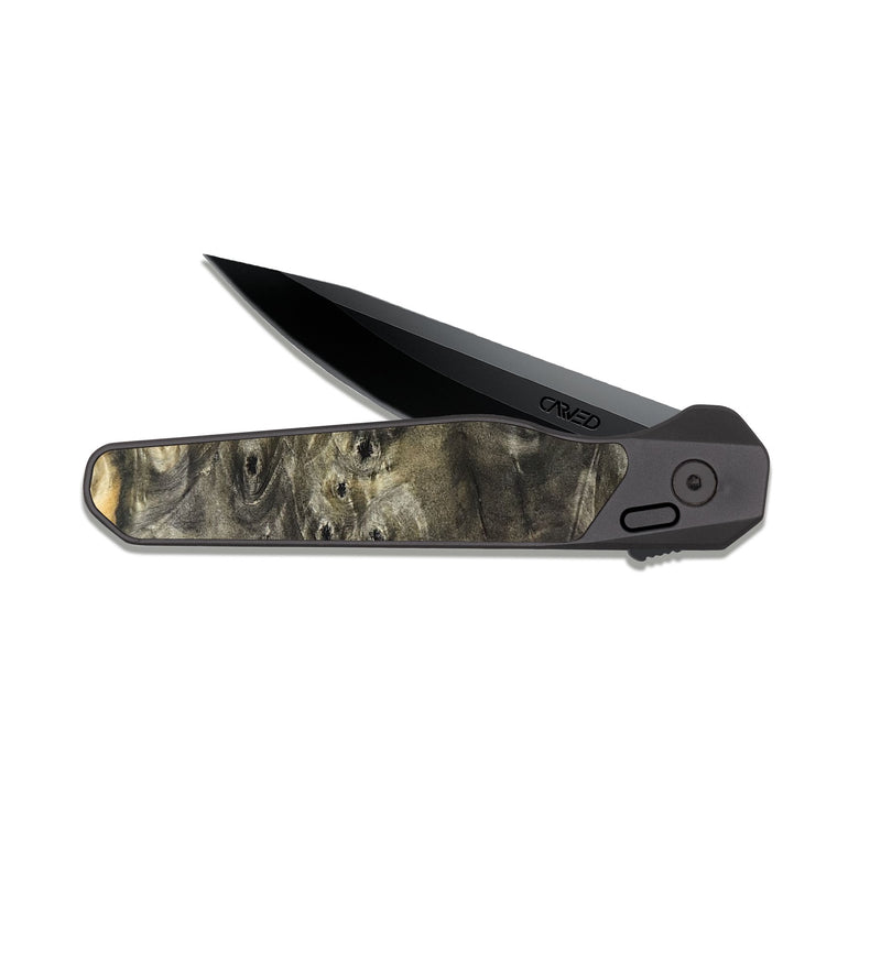 EDC Dark Slate Wood Pocket Knife - Raya (Wood Burl, 827261)