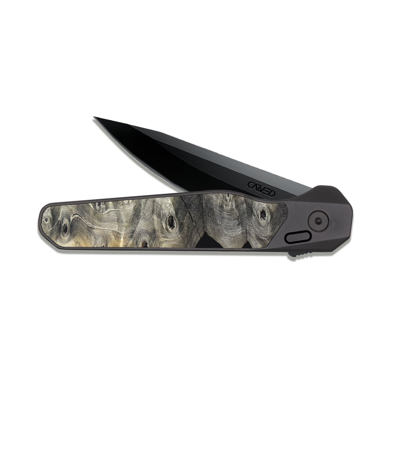 EDC Dark Slate Wood Pocket Knife - Raul (Wood Burl, 827266)