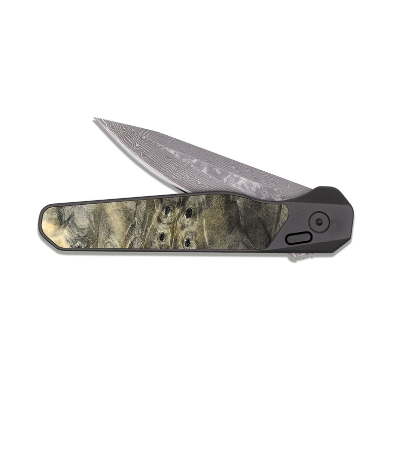 EDC Dark Damascus Wood Pocket Knife - Adelard (Wood Burl, 827268)