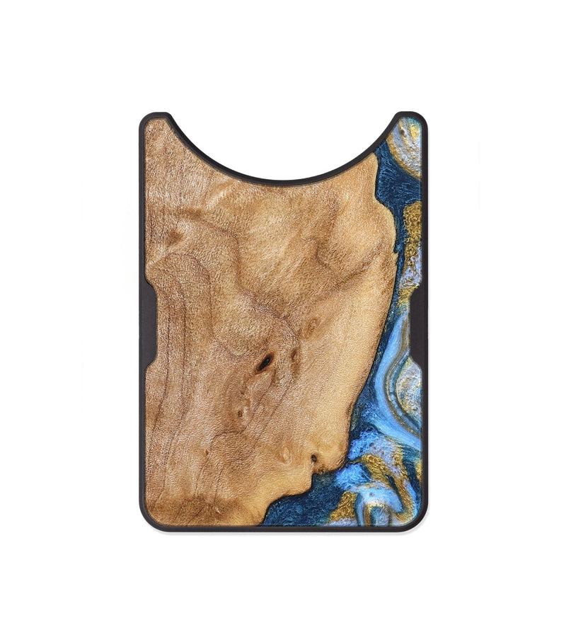 Alloy Wood Wallet - Amoura (Teal & Gold, 827271)