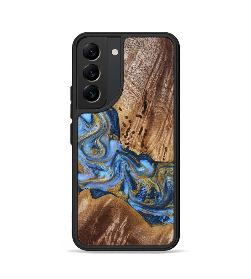 Galaxy S22 Wood Phone Case - Son (Teal & Gold, 827272)