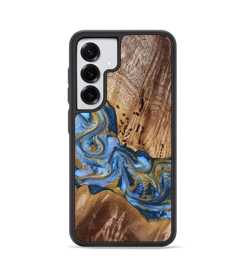 Galaxy S25 Wood Phone Case - Son (Teal & Gold, 827272)