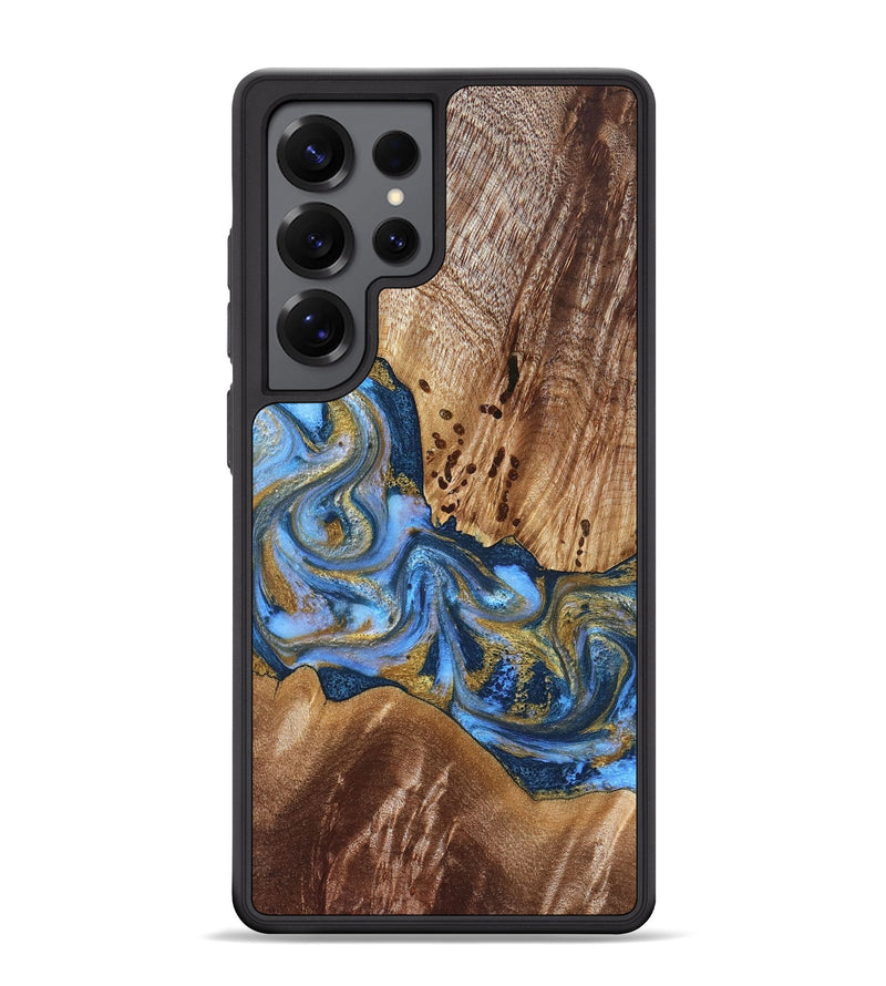 Galaxy S25 Ultra Wood Phone Case - Son (Teal & Gold, 827272)