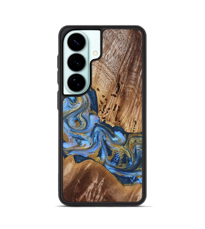 Galaxy S26 Wood Phone Case - Son (Teal & Gold, 827272)