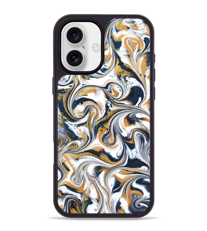 iPhone 16 Plus ResinArt Phone Case - Norita (Teal & Gold, 827273)