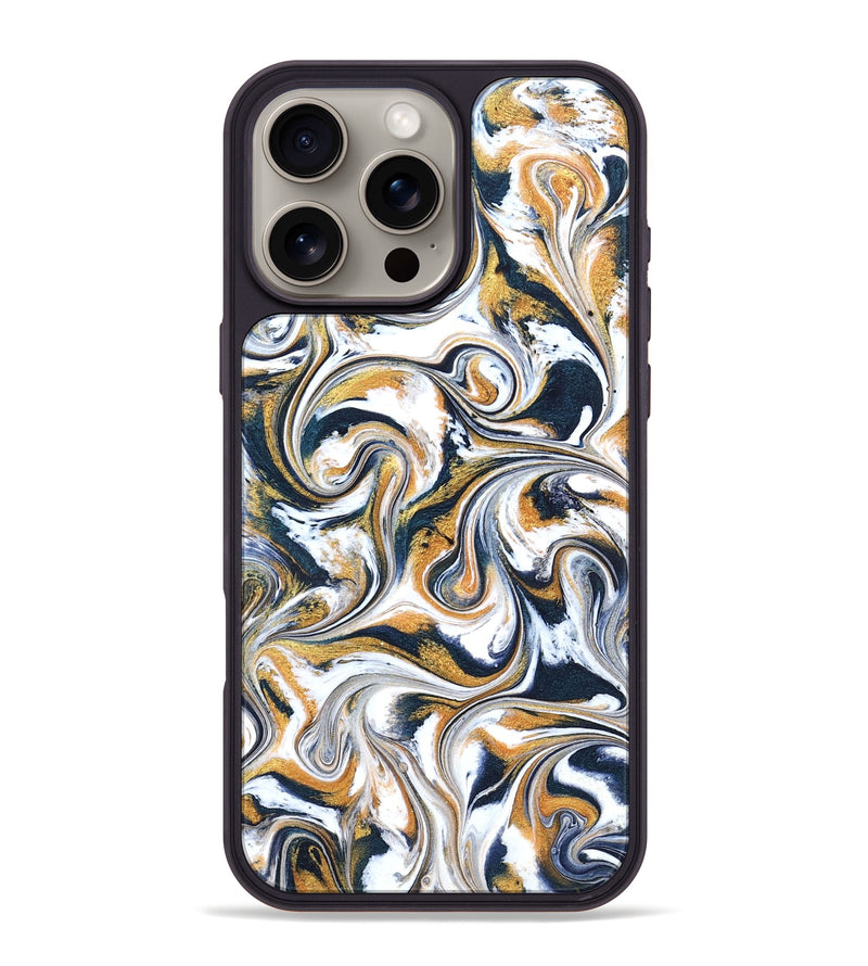 iPhone 16 Pro Max ResinArt Phone Case - Norita (Teal & Gold, 827273)
