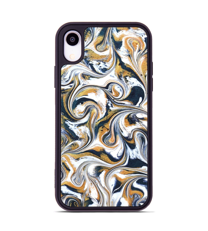 iPhone Xr ResinArt Phone Case - Norita (Teal & Gold, 827273)