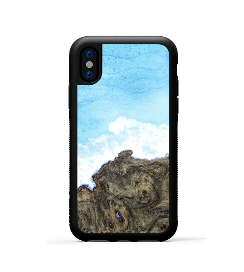 iPhone Xs Wood Phone Case - Indigo (Coastal, 827278)