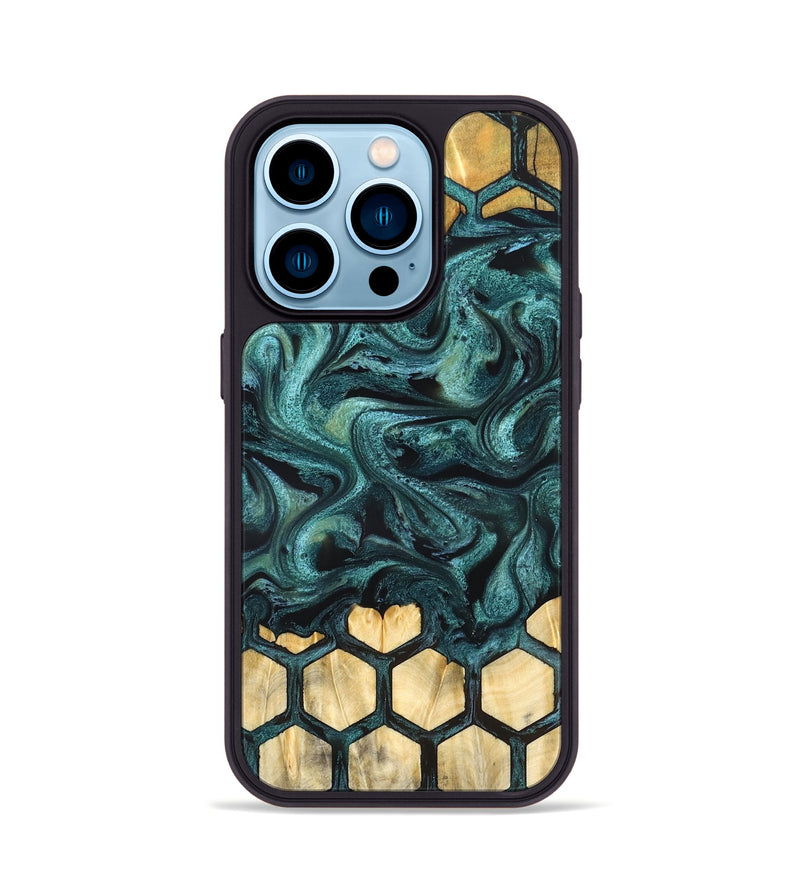 iPhone 14 Pro Wood Phone Case - Yamilet (Pattern, 827290)