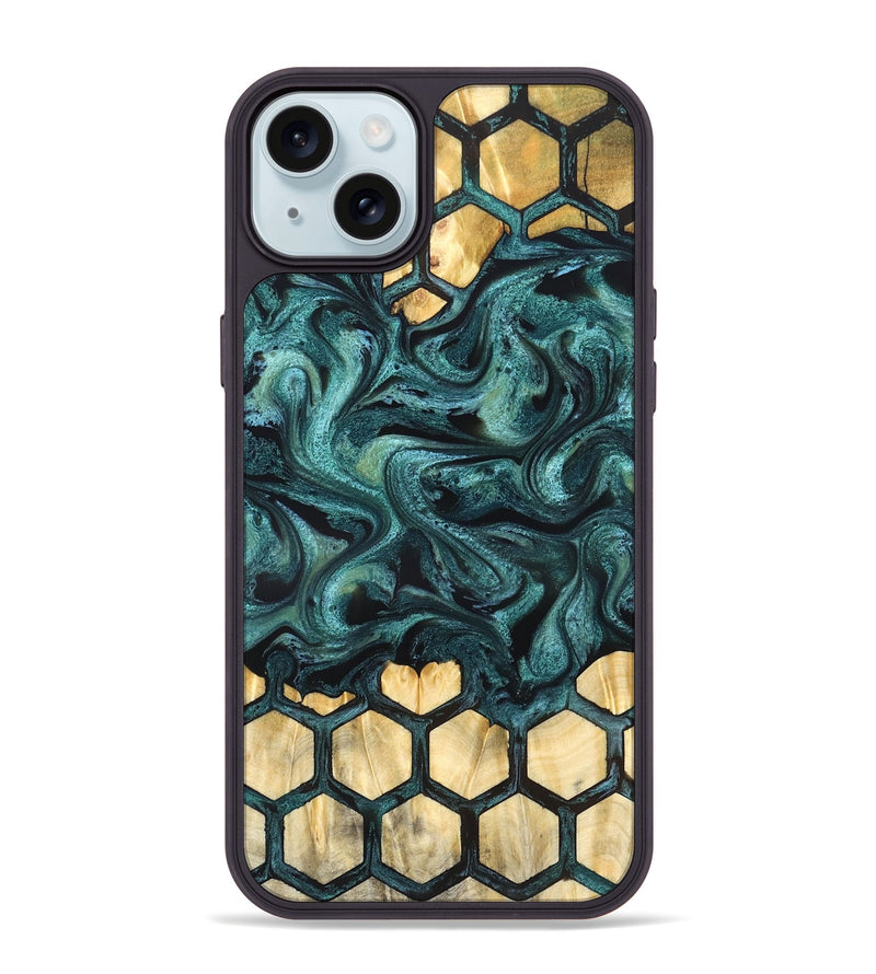 iPhone 15 Plus Wood Phone Case - Yamilet (Pattern, 827290)
