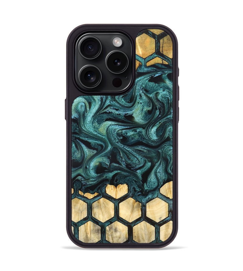 iPhone 15 Pro Wood Phone Case - Yamilet (Pattern, 827290)