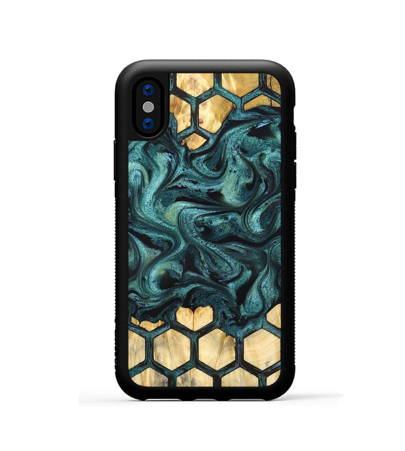 iPhone Xs Wood Phone Case - Yamilet (Pattern, 827290)