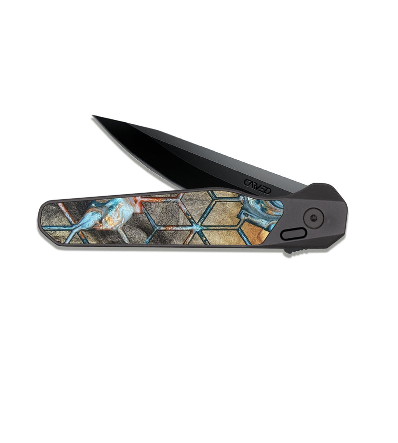 EDC Dark Slate Wood Pocket Knife - Mael (Pattern, 827291)