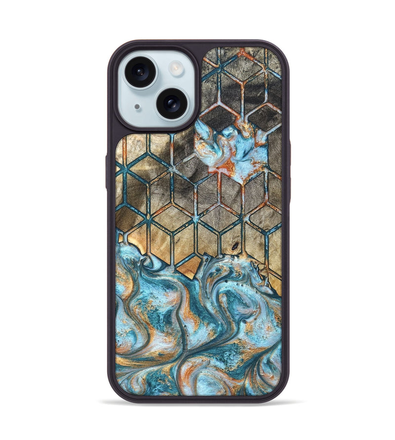 iPhone 15 Wood Phone Case - Mael (Pattern, 827291)