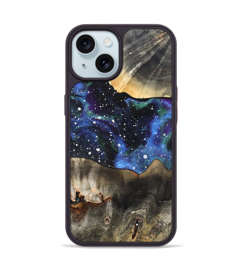 iPhone 15 Wood Phone Case - Paislee (Cosmos, 827295)
