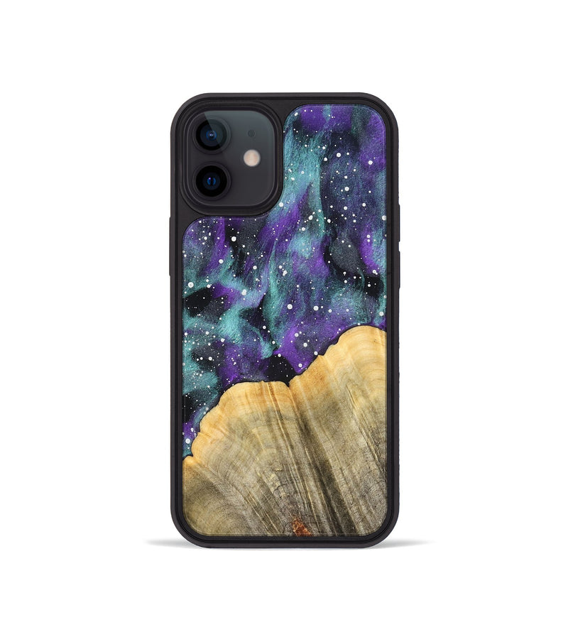 iPhone 12 mini Wood Phone Case - Pansy (Cosmos, 827303)