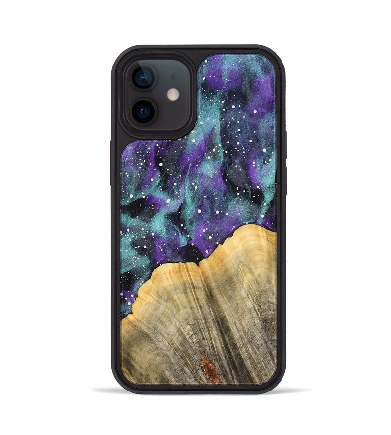 iPhone 12 Wood Phone Case - Pansy (Cosmos, 827303)