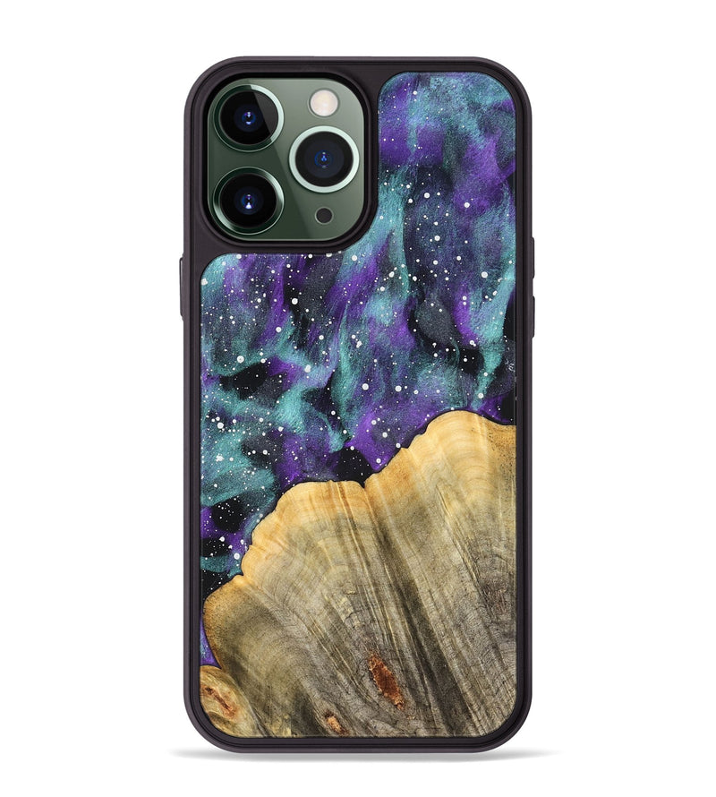 iPhone 13 Pro Max Wood Phone Case - Pansy (Cosmos, 827303)