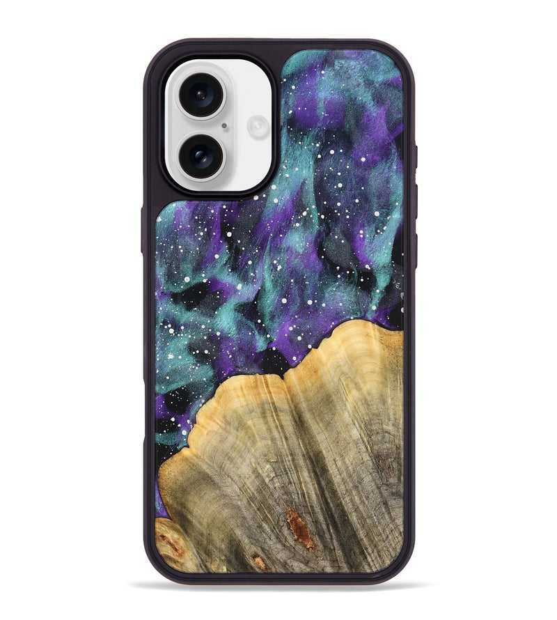 iPhone 16 Plus Wood Phone Case - Pansy (Cosmos, 827303)