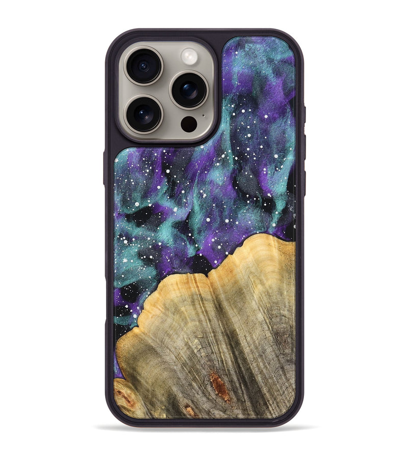 iPhone 16 Pro Max Wood Phone Case - Pansy (Cosmos, 827303)