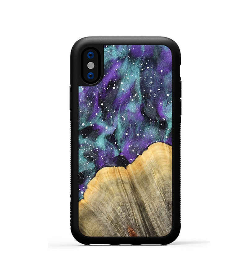 iPhone Xs Wood Phone Case - Pansy (Cosmos, 827303)