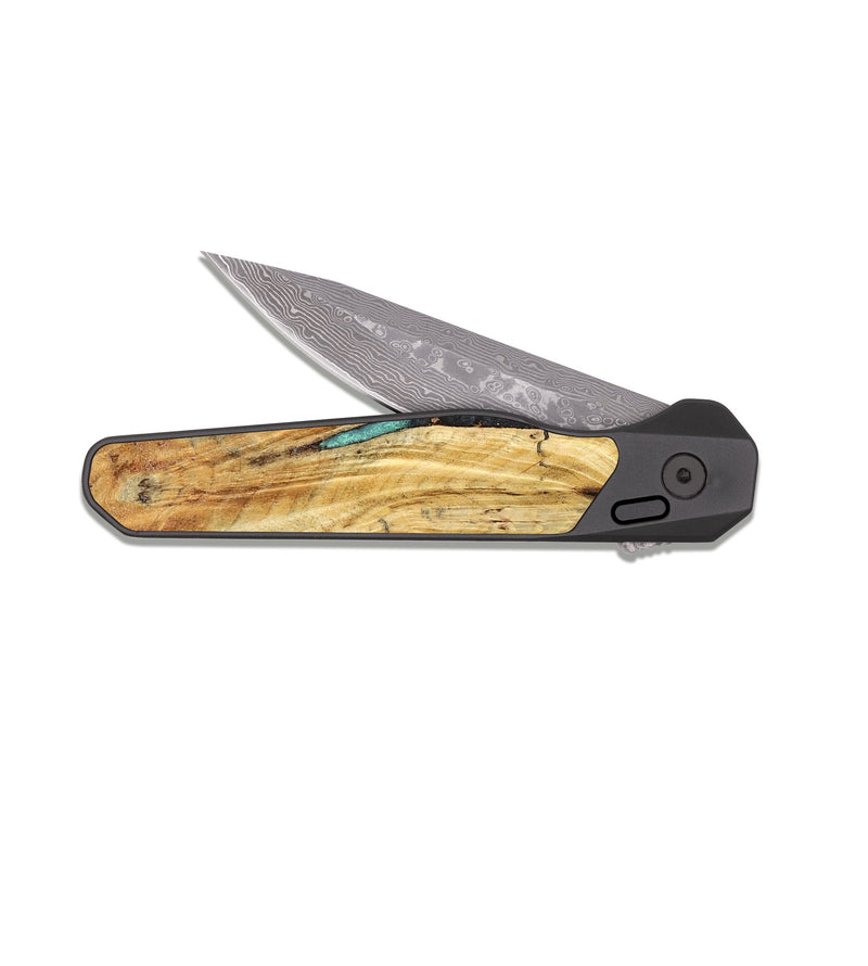 EDC Dark Damascus Wood Pocket Knife - Alfredo (Cosmos, 827305)